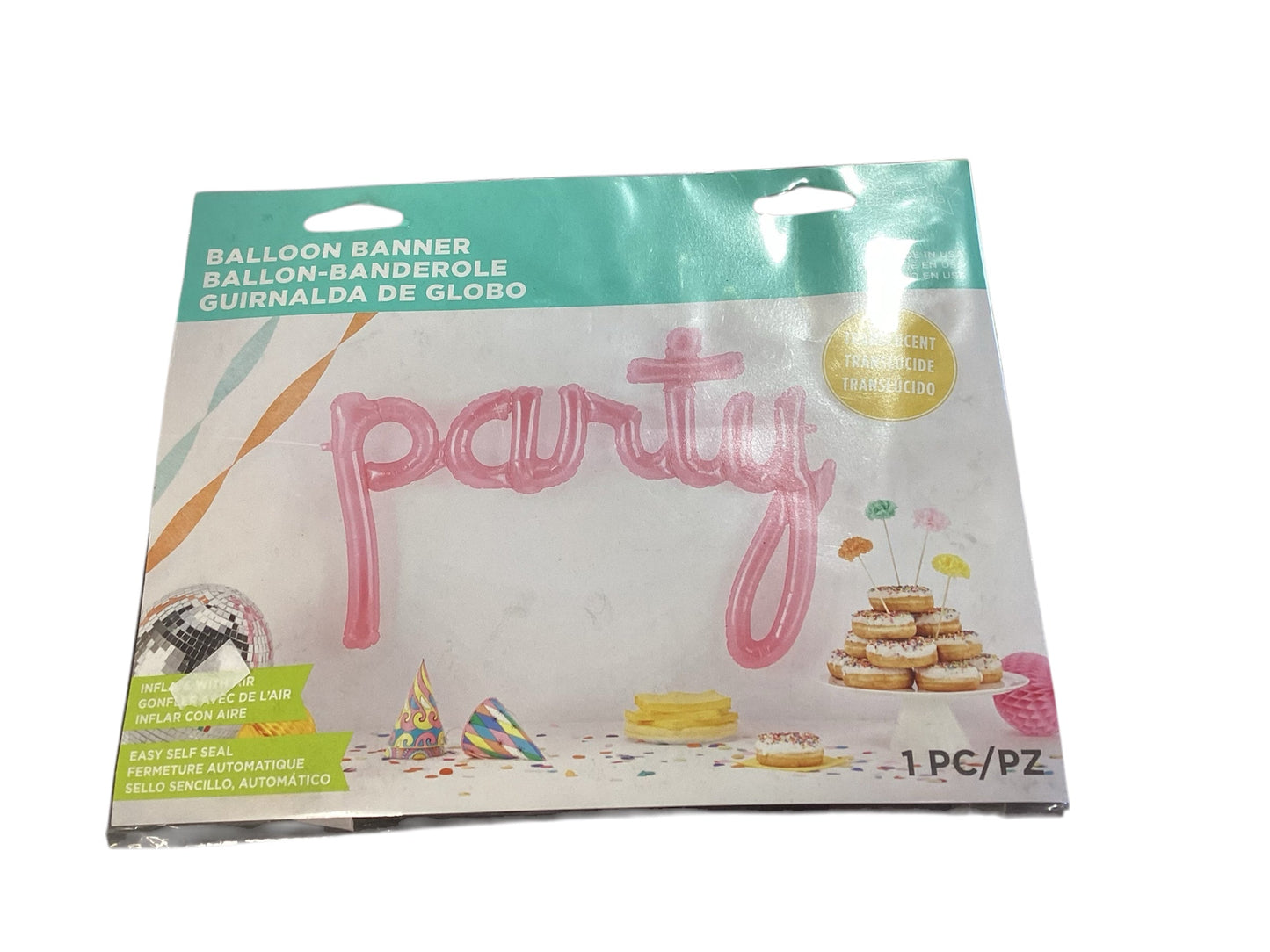 Party Foil Balloon Banner 86x66cm