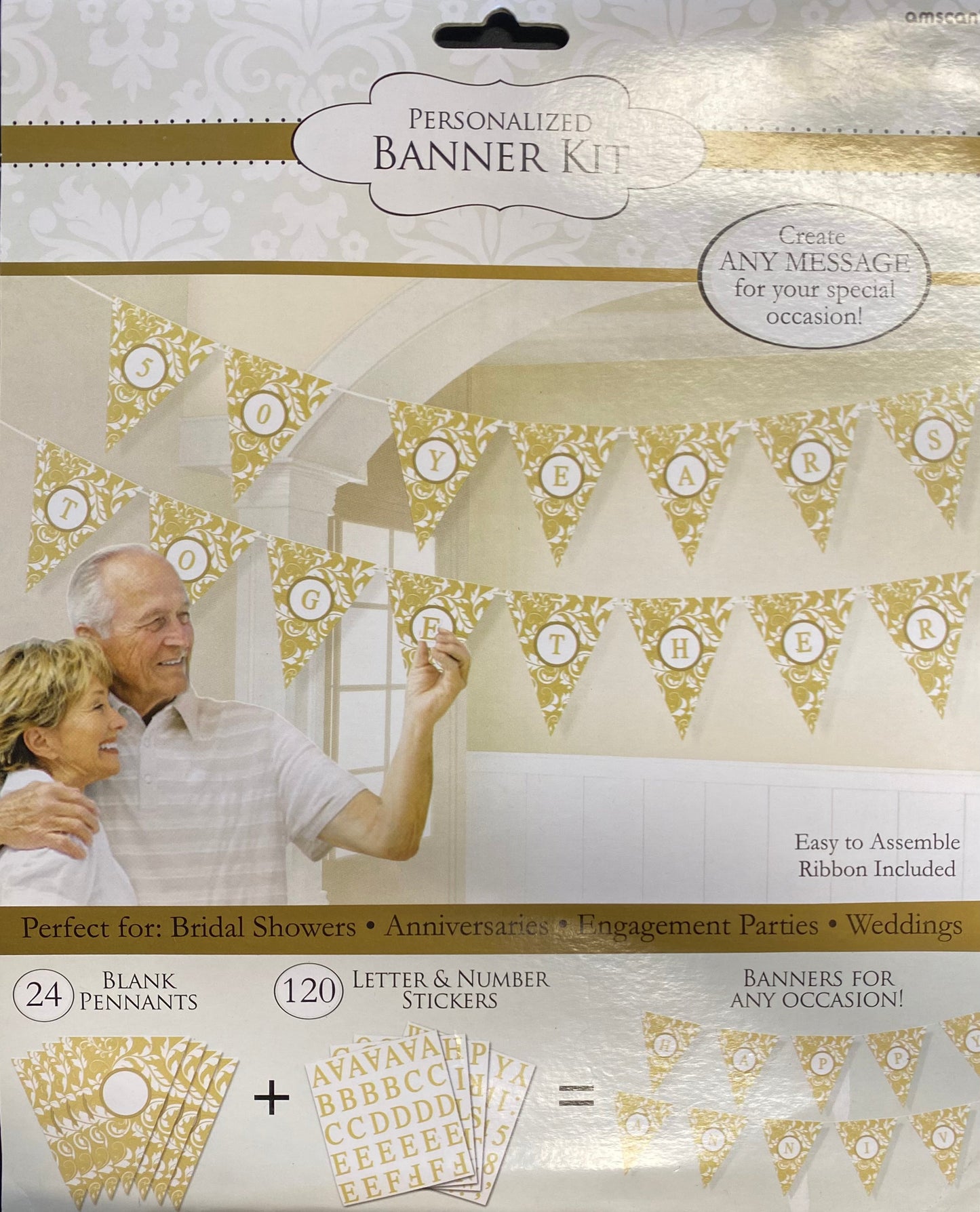 Personalized Banner kit GOLD - Create your own message