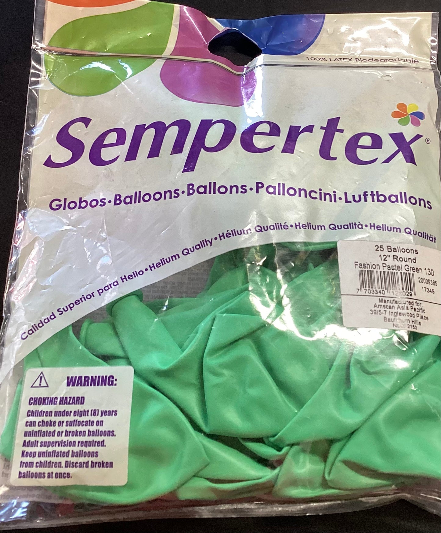 25 Balloons Fashion Pastel Green 130