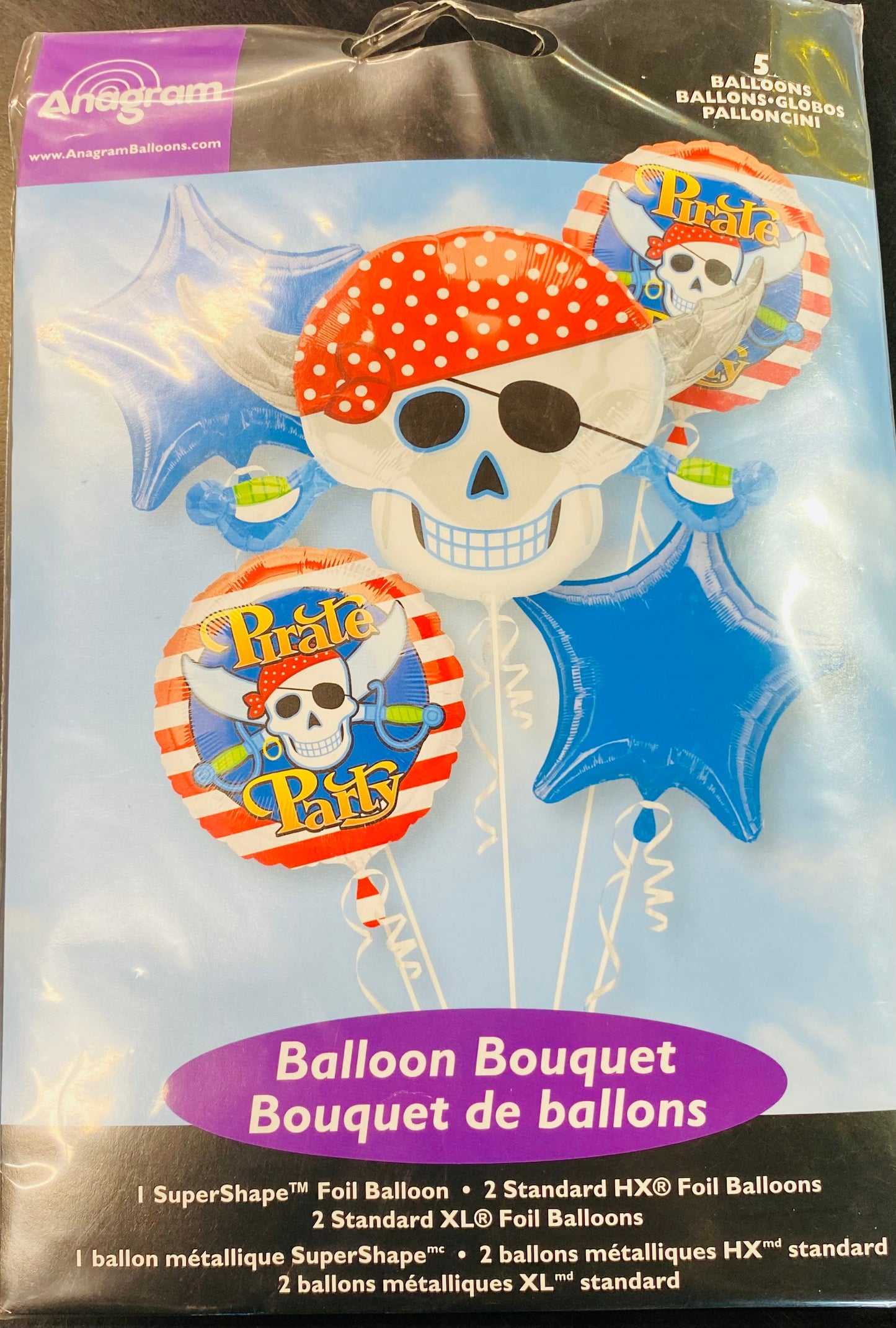Pirate Foil Balloons Bouquet of 5