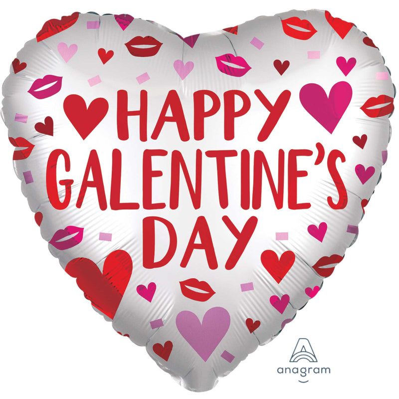 Galentine's Day Heart Shape Foil Balloon 45CM NIS Packaging & Party Supply