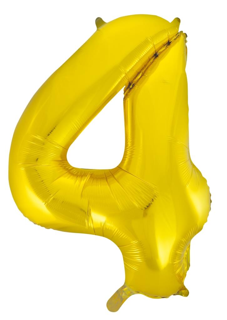Buy Gold Foil Balloon Number #4 (34inch) at NIS Packaging & Party Supply Brisbane, Logan, Gold Coast, Sydney, Melbourne, Australia