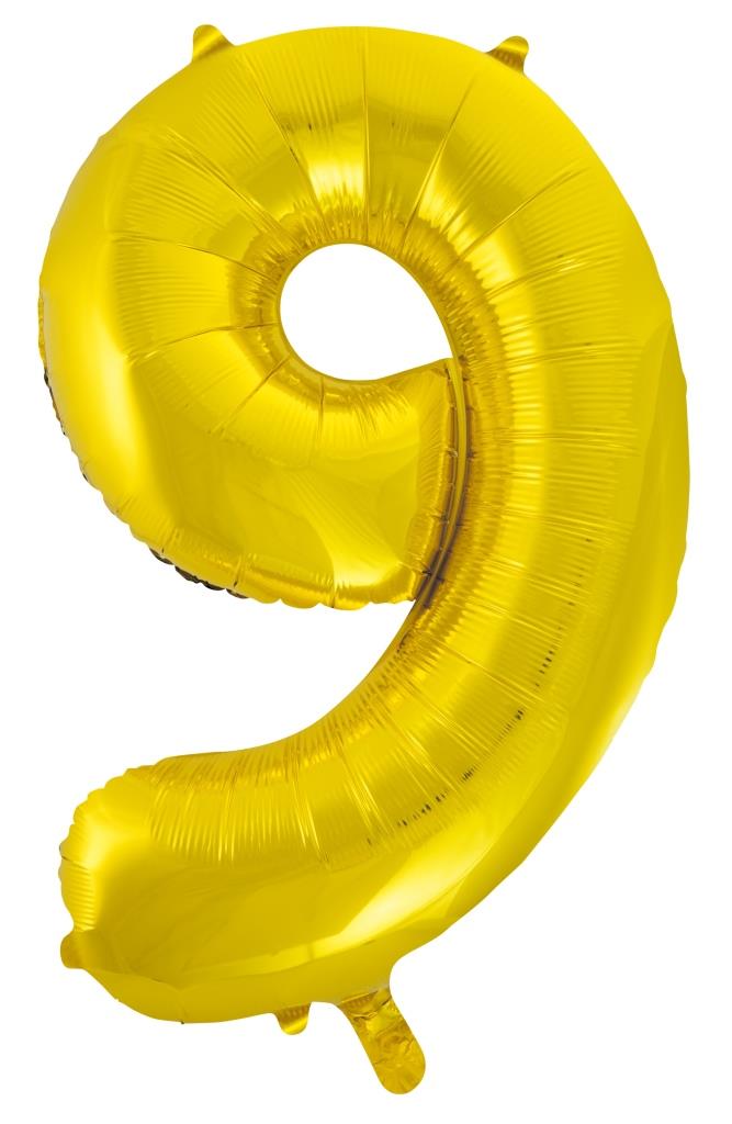 Buy Gold Foil Balloon Number #9 (34inch) at NIS Packaging & Party Supply Brisbane, Logan, Gold Coast, Sydney, Melbourne, Australia