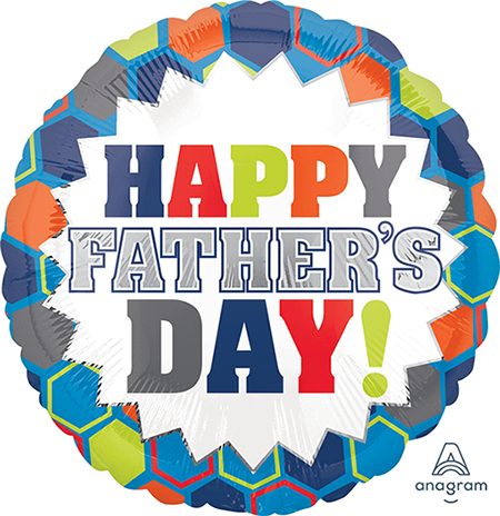 HAPPY FATHER'S DAY BURST Foil Balloon 45CM NIS Traders