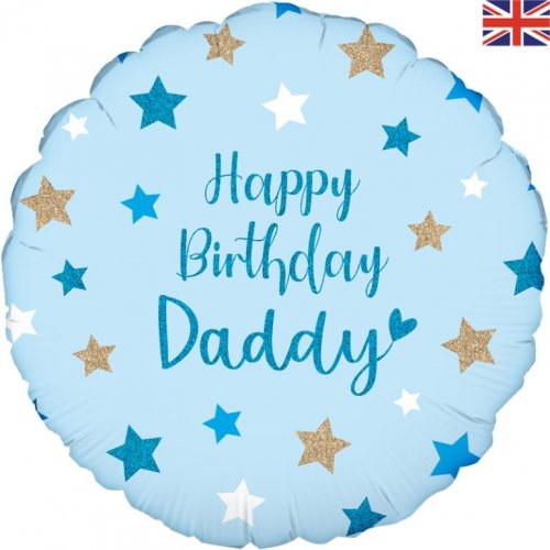 Happy Birthday Daddy 18inch Holographic Pack 1 NIS Traders