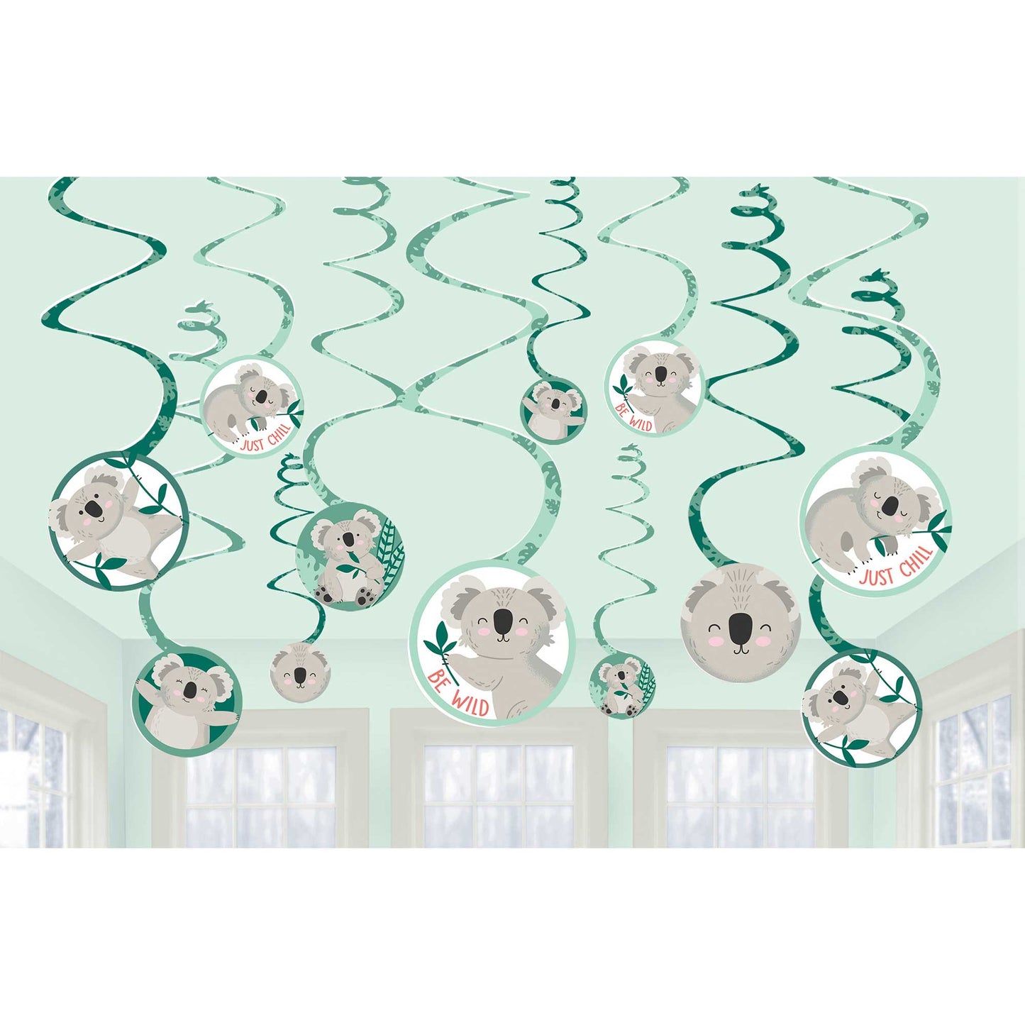 Koala Spiral Swirl Decorations Value Pack NIS Traders