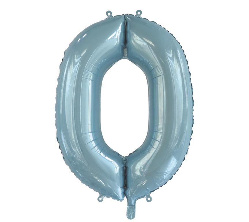Buy Light Blue Foil Balloon Number #0 (34inch) at NIS Packaging & Party Supply Brisbane, Logan, Gold Coast, Sydney, Melbourne, Australia