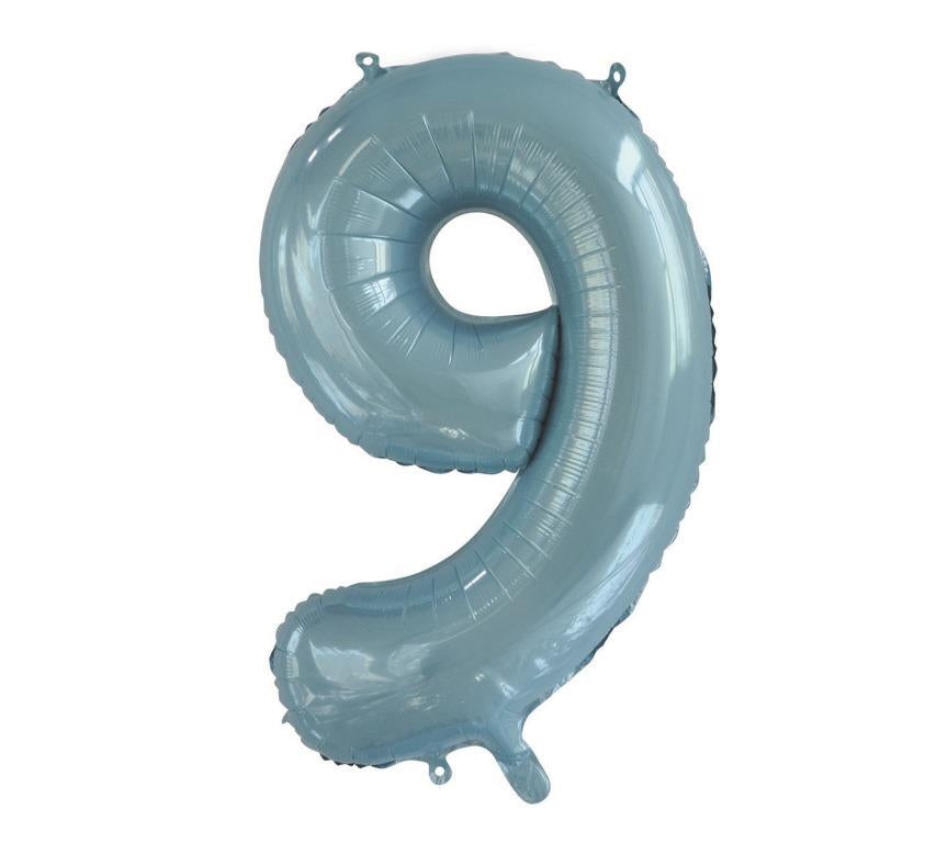 Buy Light Blue Foil Balloon Number #9 (34inch) at NIS Packaging & Party Supply Brisbane, Logan, Gold Coast, Sydney, Melbourne, Australia