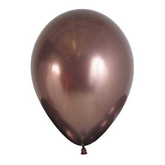 METALLIC REFLEX TRUFFLE LATEX 12CM BALLOONS, 50PK NIS Traders