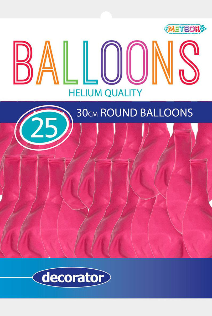 PINK Latex Balloons 25pk 30CM (12")