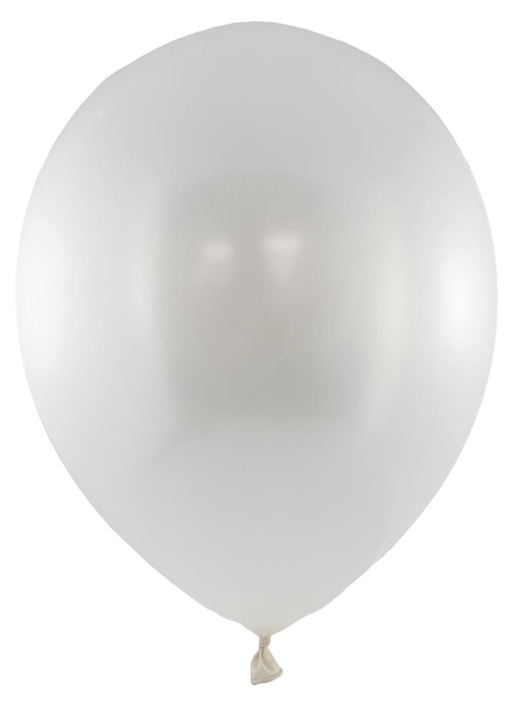 Buy Metallic White 30cm Balloons P25 at NIS Packaging & Party Supply Brisbane, Logan, Gold Coast, Sydney, Melbourne, Australia