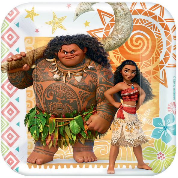 Moana 17cm Square Plates NIS Traders
