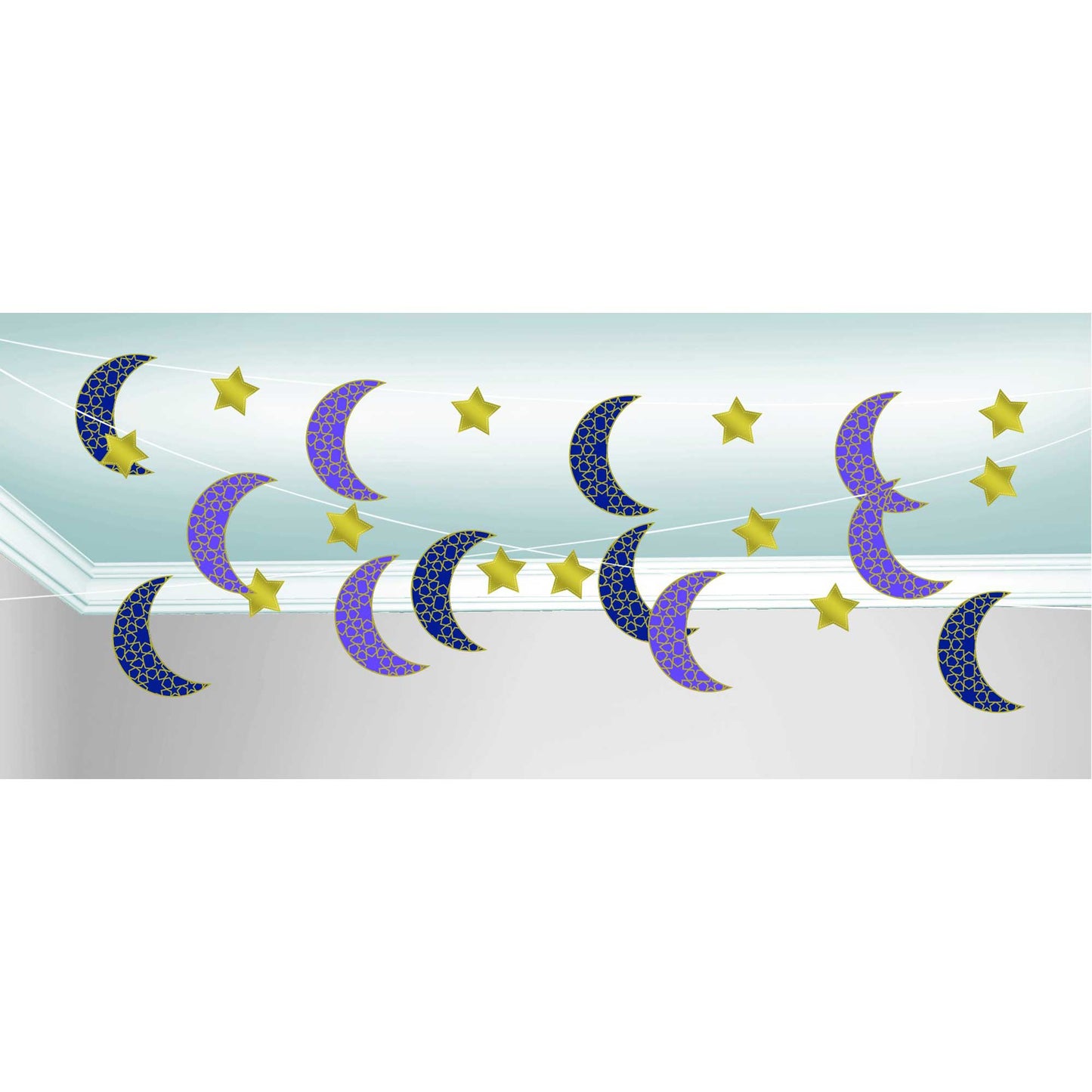 Moon & Stars Celebration Moons & Stars Hanging String Decorations NIS Traders