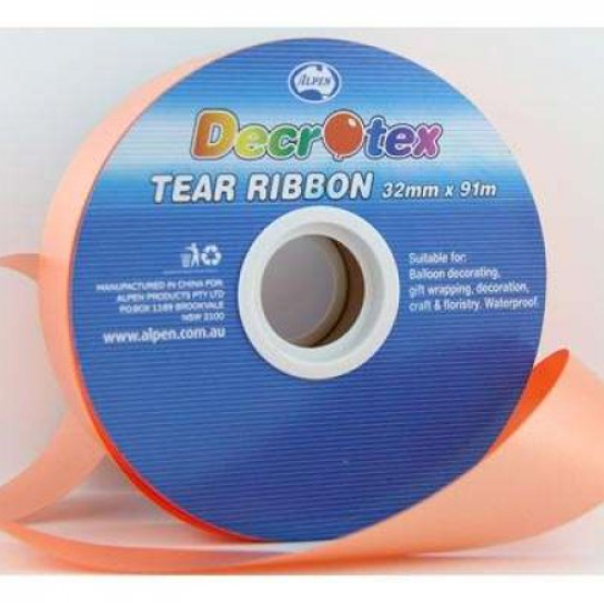 Buy ORANGE TEAR RIBBON 32MMX91M at NIS Packaging & Party Supply Brisbane, Logan, Gold Coast, Sydney, Melbourne, Australia