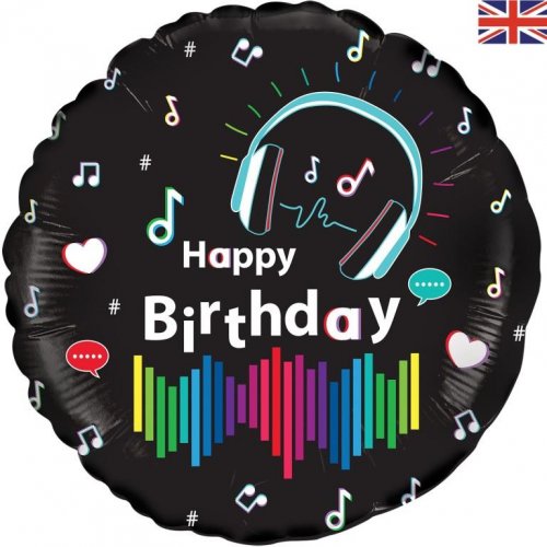Music Media Happy Birthday 18inch 45cm 1pc