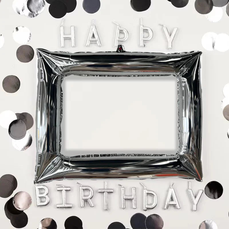 PHOTO FRAME FOIL BALLOON – SILVER NIS Traders