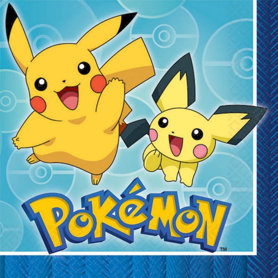 POKEMON Core Lunch Napkins 16pk NIS Traders