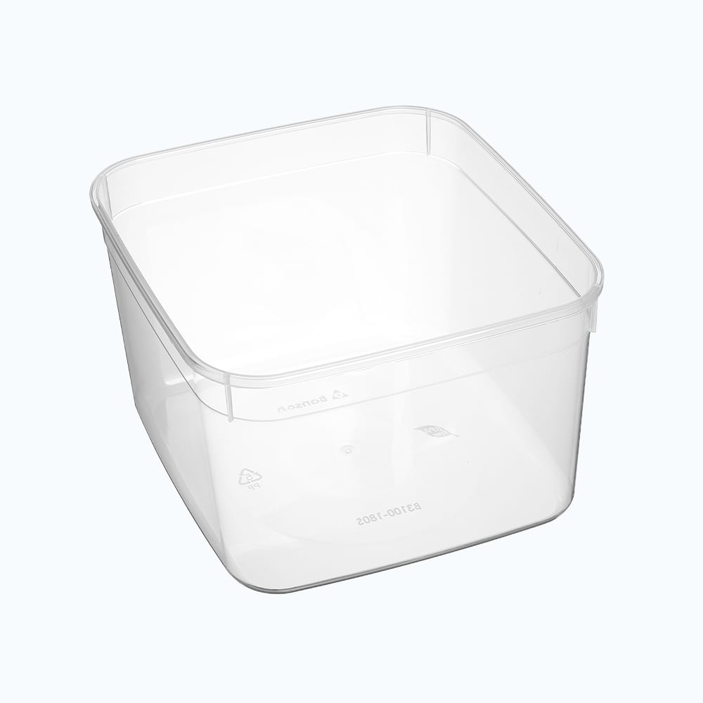 PP Square Storage Containers 3.1ltr Clear with Lid 10PK NIS Traders