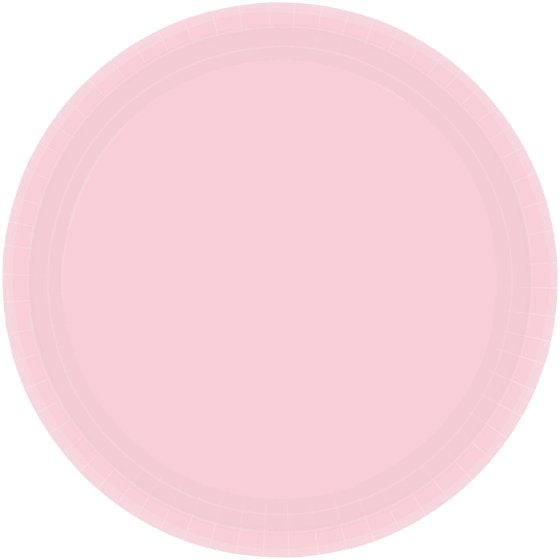 Paper Plates 9in/23cm Round 20CT-BLUSH PINK NIS Traders