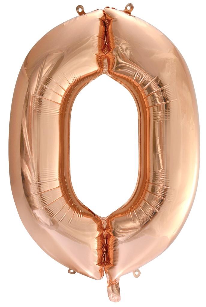 Buy Rose Gold Foil Balloon Number #0 (34inch) at NIS Packaging & Party Supply Brisbane, Logan, Gold Coast, Sydney, Melbourne, Australia