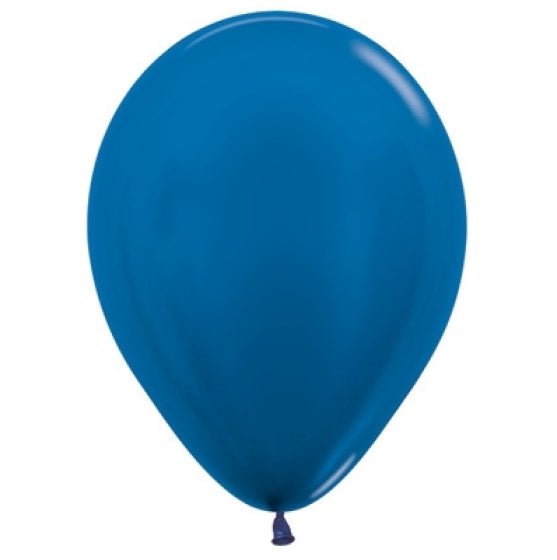 SEMPERTEX 30CM METALLIC BLUE LATEX BALLOONS 540, 100PK NIS Traders