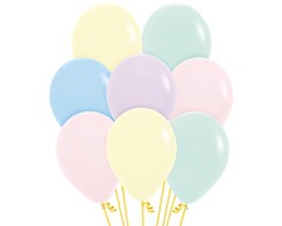 SEMPERTEX 30CM PASTEL MATTE ASSORTED LATEX BALLOONS, 25PK NIS Traders