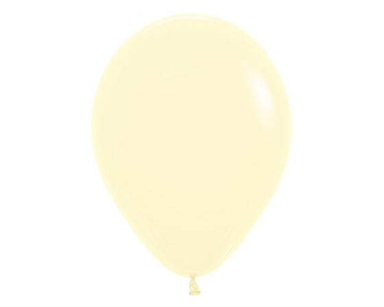 SEMPERTEX 30CM PASTEL MATTE YELLOW LATEX BALLOONS, 25PK NIS Traders