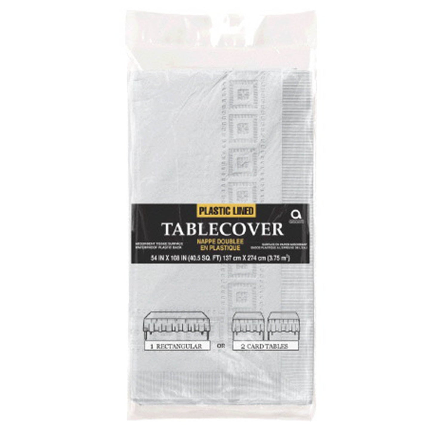 SILVER Paper & Plastic Lined 3PLY Table Cover NIS Traders