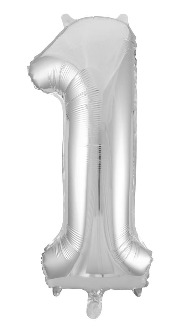 Buy Silver Foil Balloon Number#1 (34inch) at NIS Packaging & Party Supply Brisbane, Logan, Gold Coast, Sydney, Melbourne, Australia