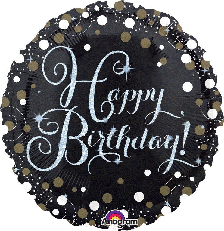 Sparkling Birthday Foil Balloon 45cm NIS Traders