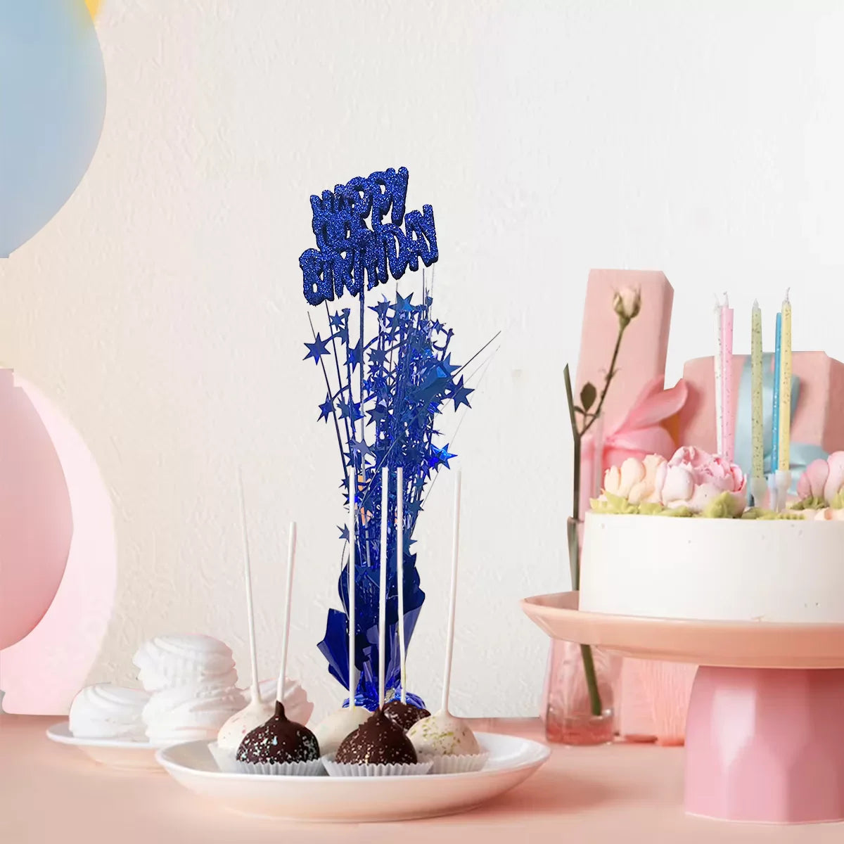 CENTREPIECE HAPPY BIRTHDAY– BLUE 1pc
