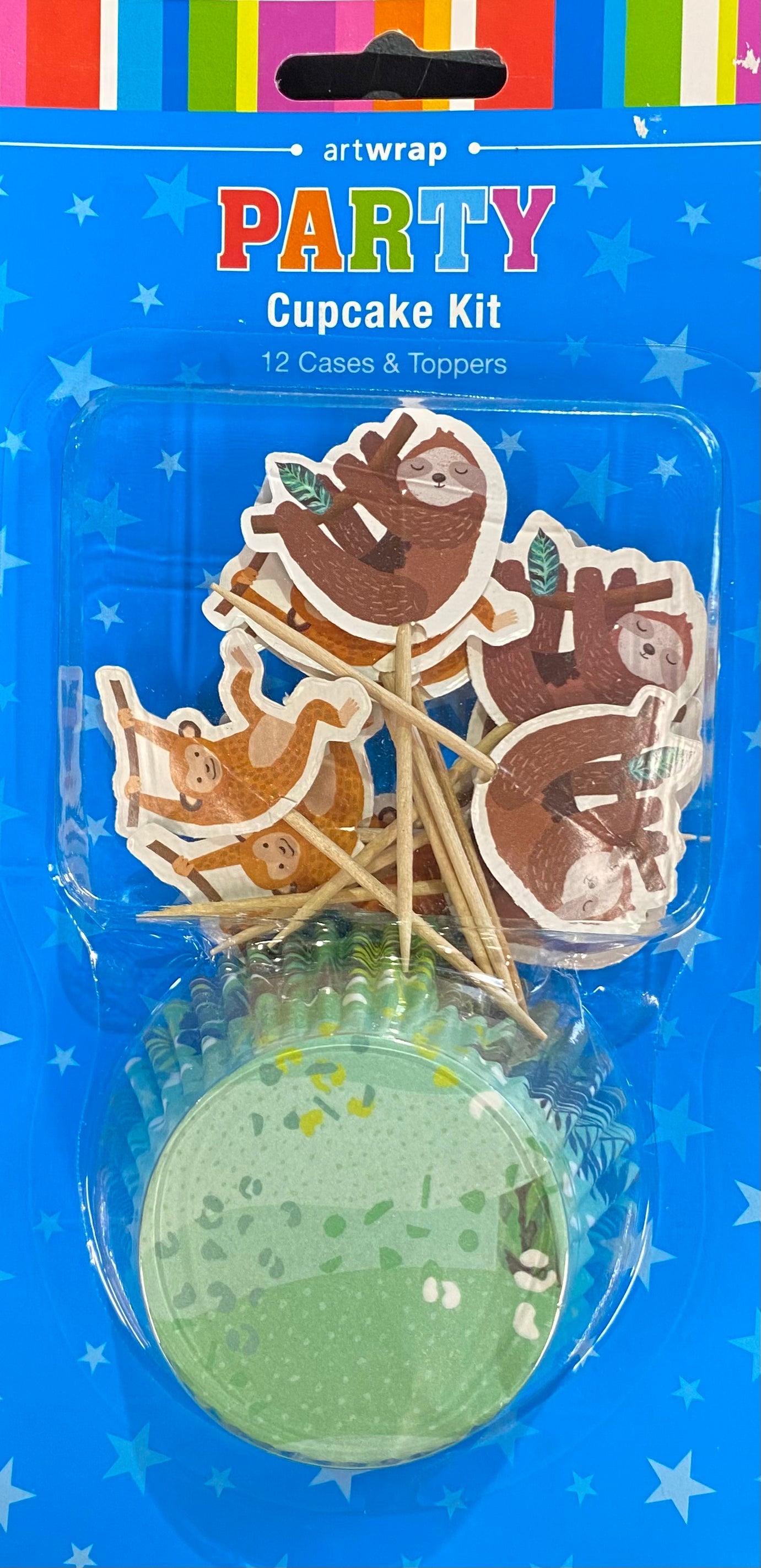 Jungle Theme Party Cupcake Kit 12pc Cases & Cake Topper