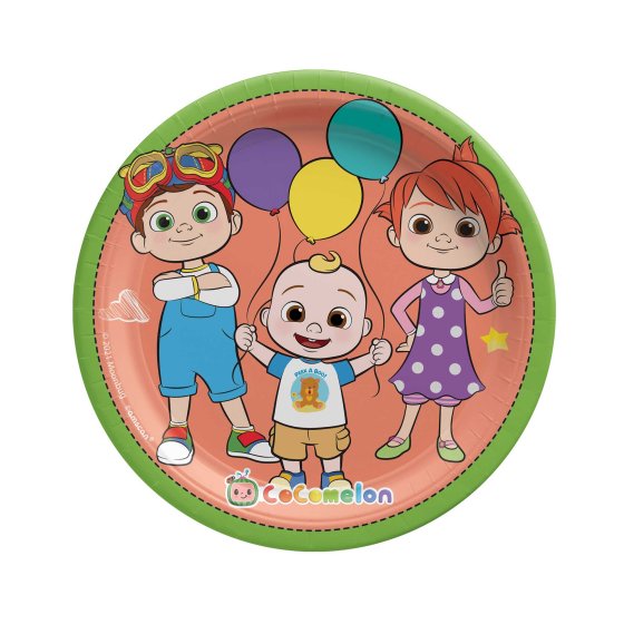 COCOMELON 7"" / 17CM Paper Plates 8pk