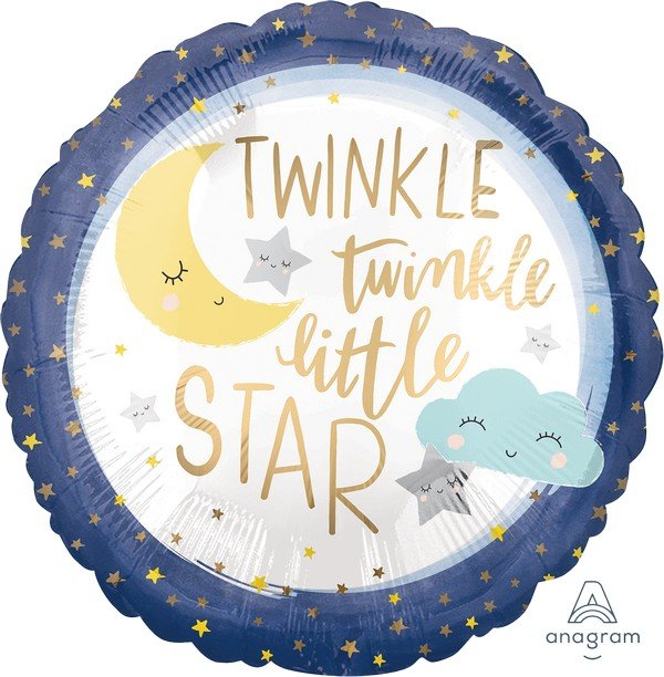 Twinkle Twinkle Little Star Foil Balloon 45cm