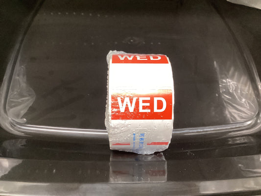 Lable Wednesday Square 500pcs/roll
