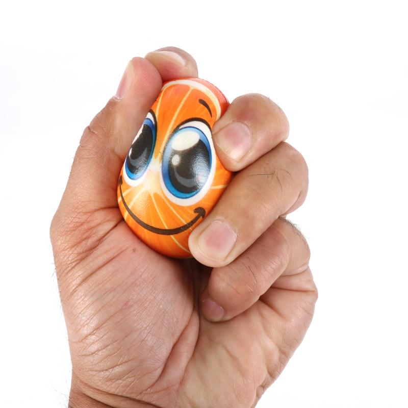 Squeeze Me Smiley Fruit Face Stress Ball - Ø6.3cm - 6 Assorted Designs & Colours