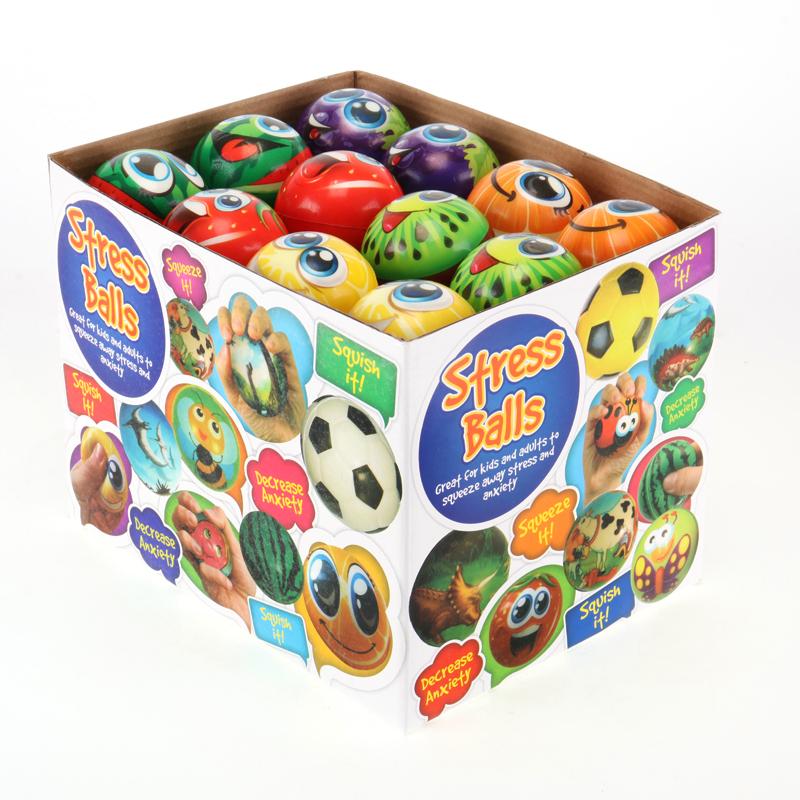 Squeeze Me Smiley Fruit Face Stress Ball - Ø6.3cm - 6 Assorted Designs & Colours
