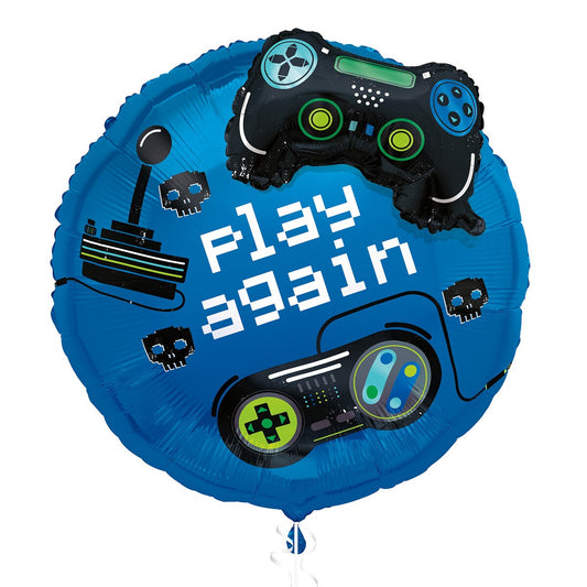 Gamer Balloon Kit - 2 Foil Balloons Creates 1 Jumbo 3D Balloon 63.5cm (25")