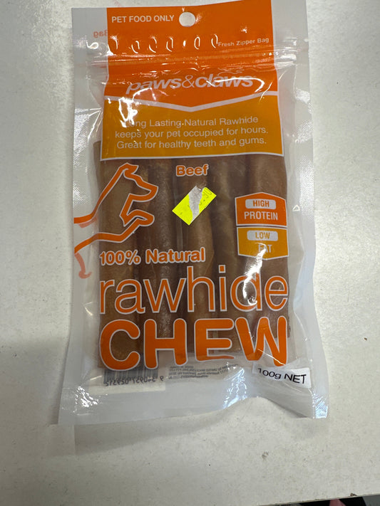 Rawhide chew pet food