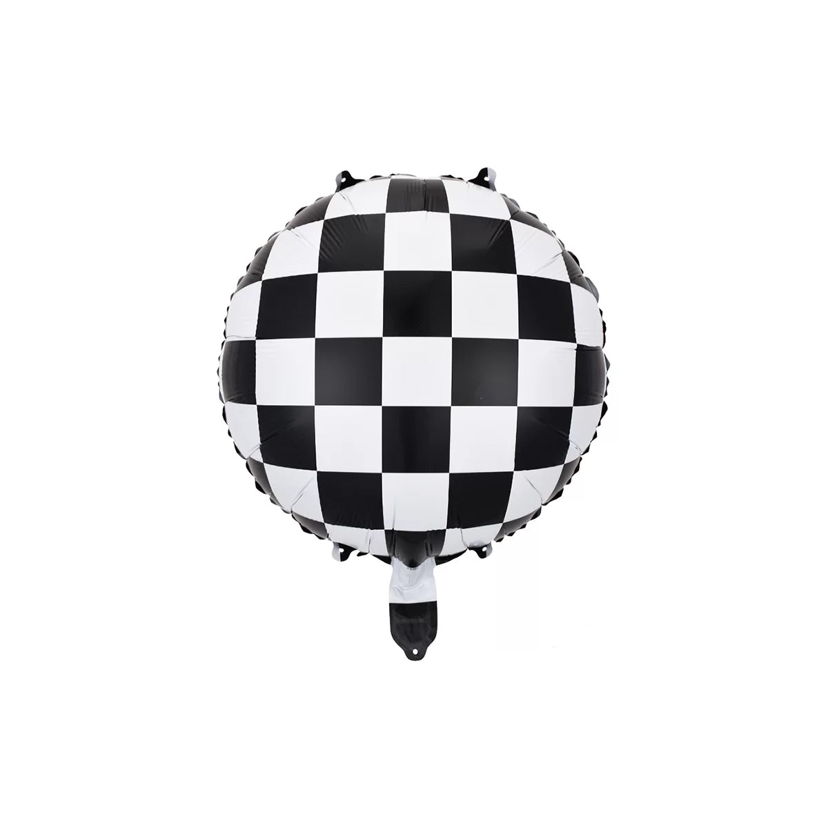 BLACK & WHITE CHECKERED FOIL BALLOON 1pc