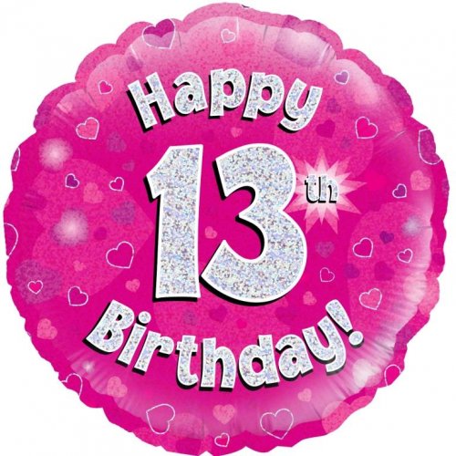 Happy 13th birthday foil balloon 45 cm