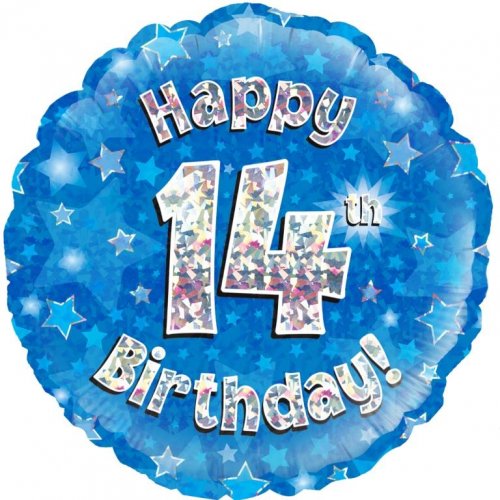 Happy 14th Birthday foil balloon