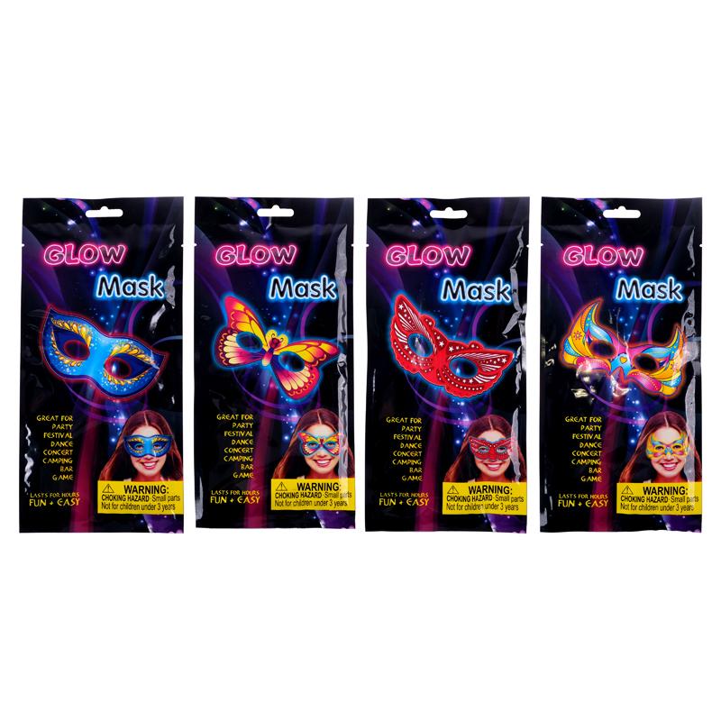 Glow Masquerade Mask - Assorted Marks  1pc