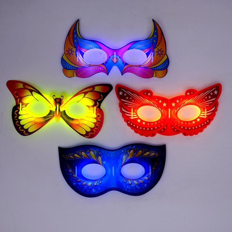 Glow Masquerade Mask - Assorted Marks  1pc