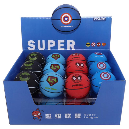 High Bounce Handball Super Hero 6cm 4 Assorted Designs/Colours