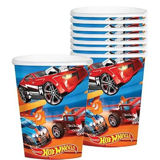 HOT WHEELS WILD RACER 266ML CUPS 8pk