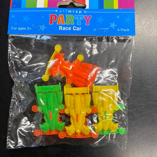 Kids Party Favour Race Car 4pk