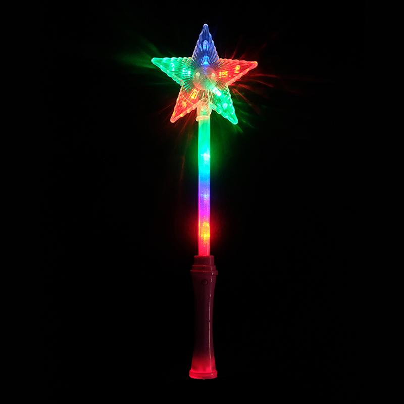 Light Up Wand Battery Operated LED Star 38.5cm x 12cm x 2.9cm Pink & Blue 3 Functions 4xAG13 Batteries Included