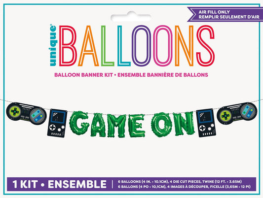 "Game On" 10.1cm (4") Foil Letter Balloon Kit