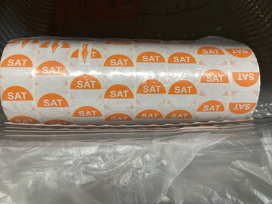 Lable /1000 per roll - Saturday Round